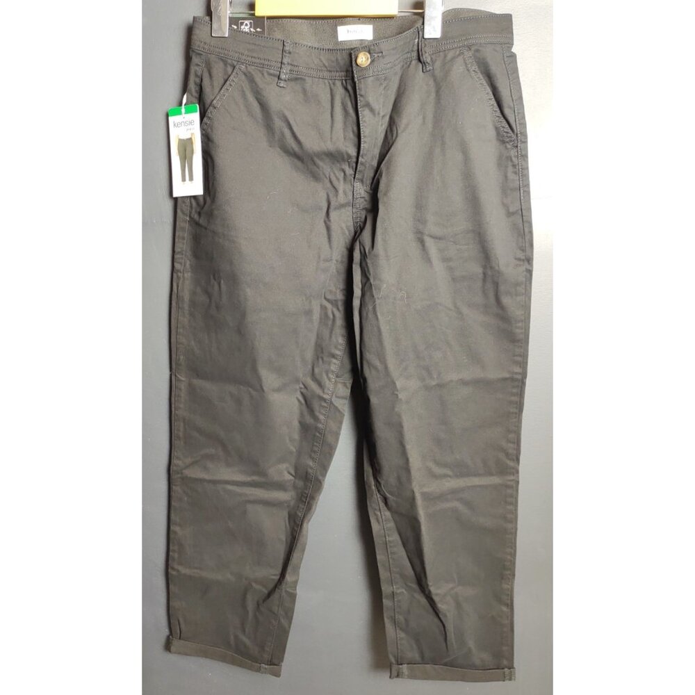 Kensie Black Mid Rise Chino Trouser Pants NWT Women’s Casual Workwear